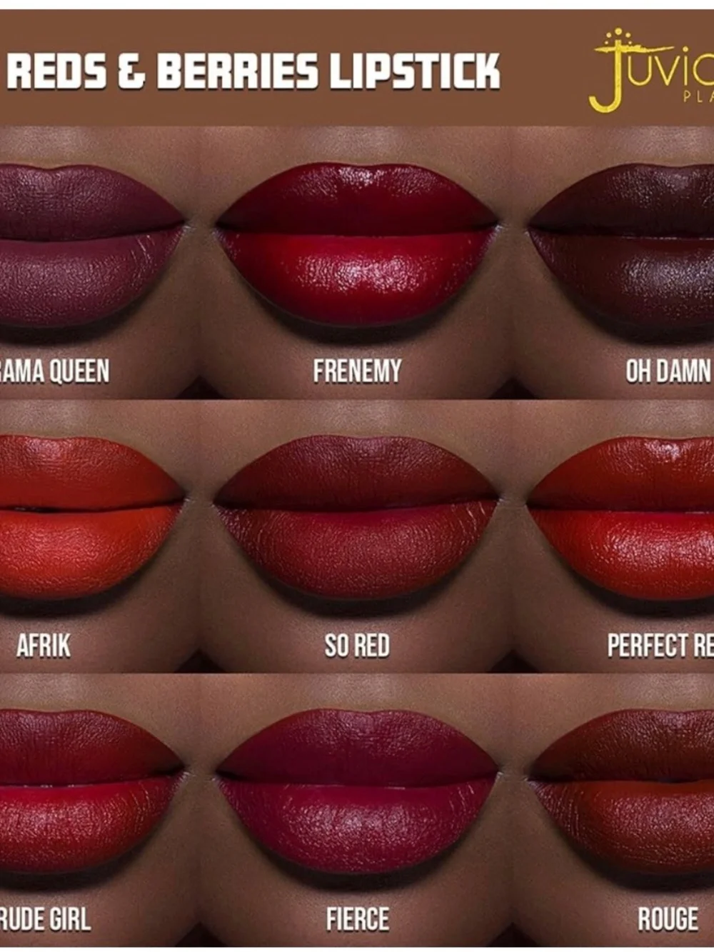 NIB Juvia's Place Reds & Berries Velvety Matte Lipsticks The Berries Frenemy